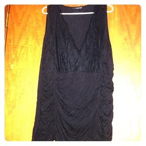 Black lace overlay tank top